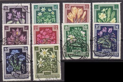 Österreich Austria [1948] MiNr 0868-77 ( O/ used ) Blumen