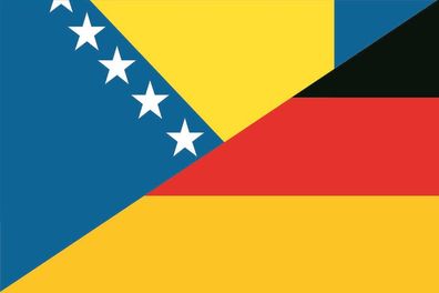 Aufkleber Fahne Flagge Bosnien-Deutschland in verschiedene Größen
