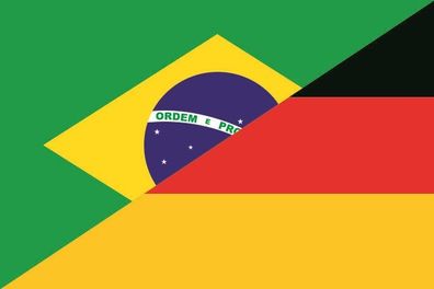 Aufkleber Fahne Flagge Brasilien-Deutschland in verschiedene Größen