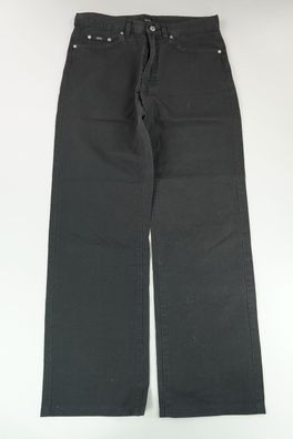 HUGO BOSS Jeans Hose Texas W32 L36 32/36 schwarz uni gerade Twill C1000