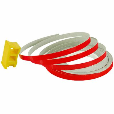 Felgen Rand Aufkleber NEON ROT Streifen Pin-Stripe Auto Motorrad 6mm x 8,5m