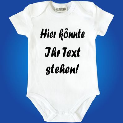 Strampler Baby-Body Babybody Body MIT FREIER Textwahl - MIT Wunschtext Personalisiert