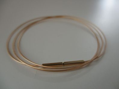Limari Schmuck Halsreif Collier Seil Gold 750 u. Edelstahl 42 cm Bajonette-Schließe