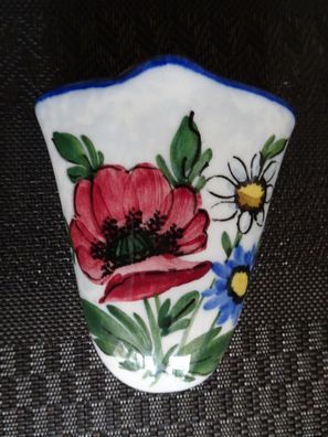 alte Wandvase Keramikporzellan 50/60er Jahre Schramberg SMF Majolika 15 Nr 3985