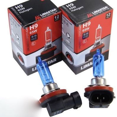 2x LIMA H9 Xenon Look 12V 65W Halogen Lampe super weiss