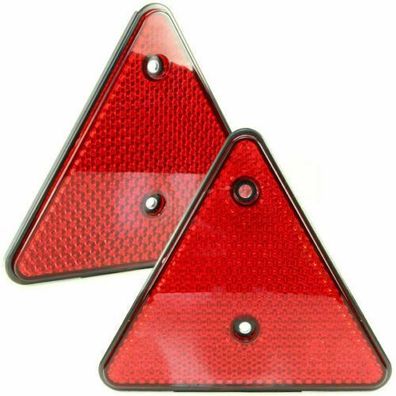 2x Reflektor Dreieck Rückstrahler rot Katzenauge Anhänger LKW E-Prüfzeichen R1