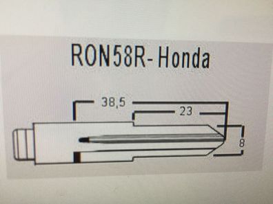 2x Schlüsselrohlinge für Honda RON58R