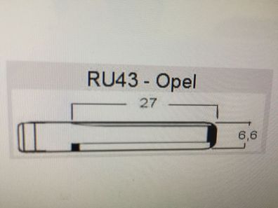 2x Schlüsselrohlinge für Opel RU43