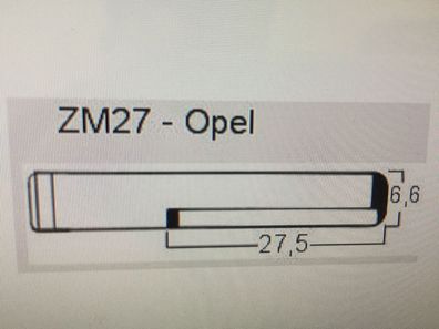 2x Schlüsselrohlinge für Opel ZM27