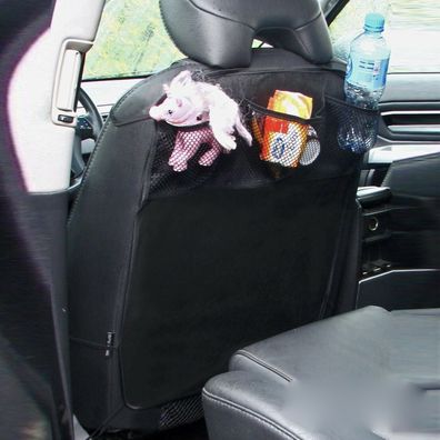 Auto Sitz Rücken Lehne Schmutz Schutz Organizer mit Tasche Kind Urlaub Schwarz
