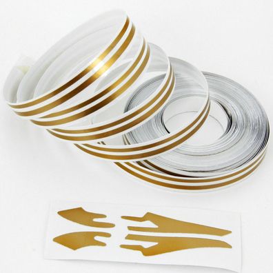 Doppel Zierstreifen Pin Stripe Bronze Gold matt 10m 10mm incl Anfang Ende