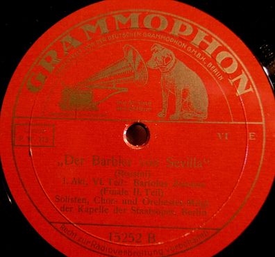 Various Artists "Der Barbier von Sevilla (Rossini)" 2 x 78rpm 12" Grammophon 1939