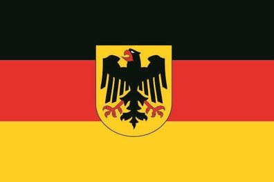Aufkleber Fahne Flagge Deutschland Bundesdienst in verschiedene Größen