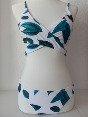 Cupshe Bikini mit Blättern Muster Gr. L neu