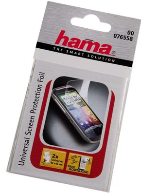 Hama Mobile Phone Universal DisplaySchutzfolie Folie 92x62mm Handy Smartphone