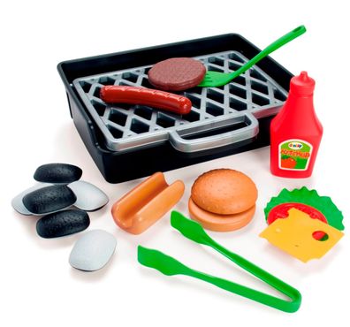 Dantoy 4600 BBQ Burger und Hotdog Set Spielzeug Grill SpielEssen KinderKüche