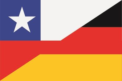 Aufkleber Fahne Flagge Chile-Deutschland in verschiedene Größen