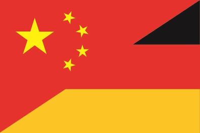 Aufkleber Fahne Flagge China-Deutschland in verschiedene Größen