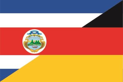 Aufkleber Fahne Flagge Costa Rica-Deutschland in verschiedene Größen