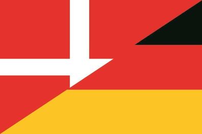 Aufkleber Fahne Flagge Dänemark-Deutschland in verschiedene Größen