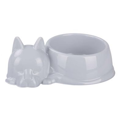 500ml Futternapf Fressnapf Wassernapf Katze Schale grau Kunststoff Katzennapf