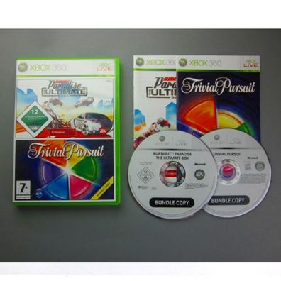 Xbox 360 Spiel 2 Spiele Burnout Paradise - The Ultimate Box + Trivial Pursuit