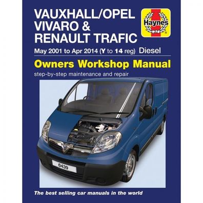Opel Vivaro Vauxhall 2001-04.2014 Diesel Transporter Reparaturanleitung Haynes