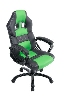 Racing Bürostuhl schwarz/ grün Gamer Zockersessel Drehstuhl Computerstuhl stabil