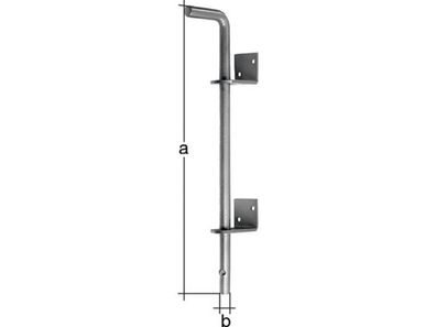 GAH 211028 Bodenschieber L400xS16mm Stahl verzinkt verzinkt Abstand Bolzen - To