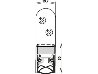 ATHMER 1-290-1085 Türdichtung Schall-Ex® Ultra WS 1-290 2-seitig Länge 1083 mm A