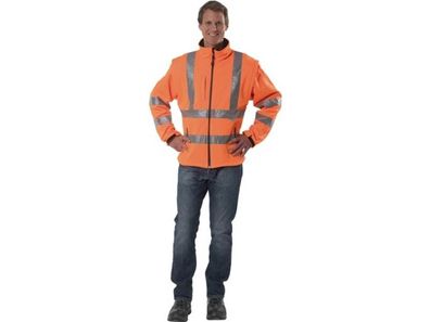 Prevent 8060O Warnschutz-Softshelljacke Gr. XL orange