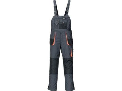 Terratrend 3229 FB. 6310 Herrenlatzhose Größe 56 dunkelgrau/schwarz/orange