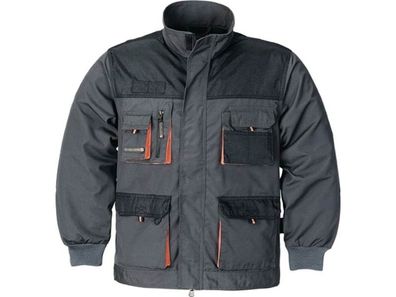 Terratrend 3644 FB. 6310 Herrenjacke Größe 50 dunkelgrau/schwarz/orange