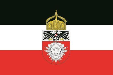 Aufkleber Fahne Flagge Deutsch Ostafrika mit Krone in verschiedene Größen