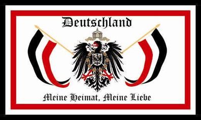 Aufkleber Fahne Flagge Deutschland meine Heimat meine Liebe in verschiedene Größen