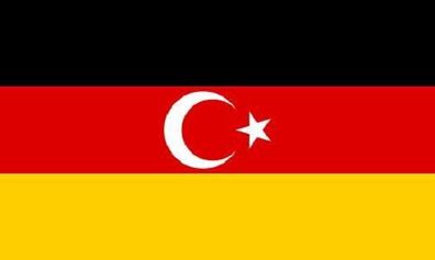 Aufkleber Fahne Flagge Deutsch-Türken in verschiedene Größen
