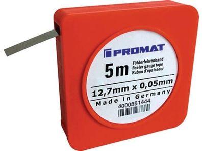 PROMAT Fühlerlehrenband Stärke 0,05 mm Länge 5 m Breite 12,7 mm