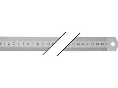 PROMAT Stahlmaßstab Länge 500 mm rostfreier Stahl biegsam Teilung A = mm/ mm