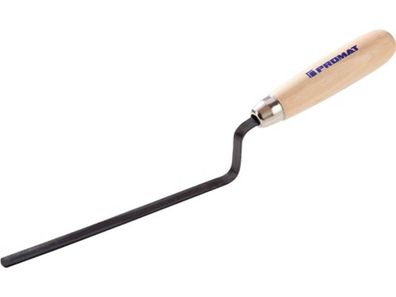 PROMAT Fugenkelle Länge 180 mm Breite 10 mm gehärtet, m. Buchenholzheft Stahl