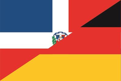 Aufkleber Fahne Flagge Dominikanische Republik-Deutschland in verschiedene Größen