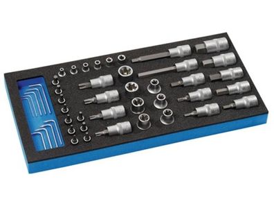 PROMAT Werkzeugmodul 46-teilig 1/3-Modul Steckschlüssel