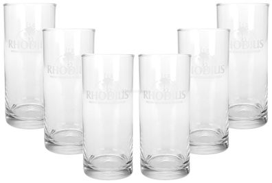 Rhodius Glas Gläser Longdrink - 6x Gläser 0,2l geeicht