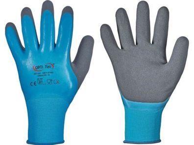 Stronghand 0545/8 Handschuhe Aqua Guard Gr.8 blau PA m. Latex/ Latex EN 388 Kat