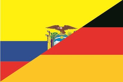 Aufkleber Fahne Flagge Ecuador-Deutschland in verschiedene Größen
