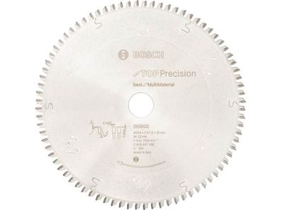 BOSCH Top Precision Best for Multi Material Kreissägeblatt Außen-D.254mm Bohrun