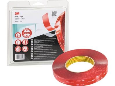 3M 7100123355 Montageband VHB Tape 4910F transparent Länge 11 m Breite 19 mm