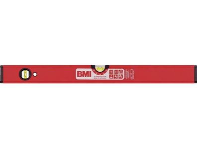 BMI 696040 PM Wasserwaage Superstar 40 cm Aluminium rot ± 0,5 mm/ m mit Magnet