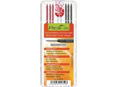 PICA 4070 Minenset Pica-Dry 3x graphit, 3x rot, 2x weiß Summer Heat