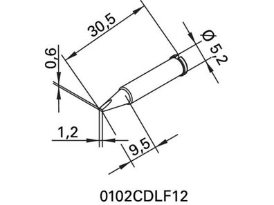 ERSA 0102CDLF12/ SB Lötspitze Serie 102 meißelförmig Breite 1,2 mm 0102 CDLF12/ SB