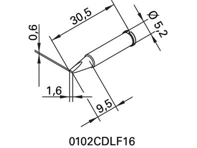 ERSA 0102CDLF16/ SB Lötspitze Serie 102 meißelförmig Breite 1,6 mm 0102 CDLF16/ SB
